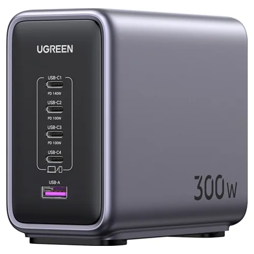 유그린 300W 5포트 GaN PPS C타입 USB 충전기 PD멀티 고속 충전기 CD333, 혼합색상, 1개
