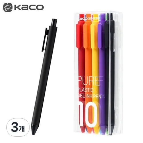 KACO 카코젤펜 카코펜 컬러10P, 3개, 세트
