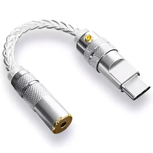 시그델 HiFi 고음질 ALC5686 C타입 꼬다리 DAC 덱 3.5mm 32BIT 384KHZ 이어폰 변환 앰프 꼬다리덱 오디오 헤드폰 젠더 MD-01, 1개, 실버, 11cm