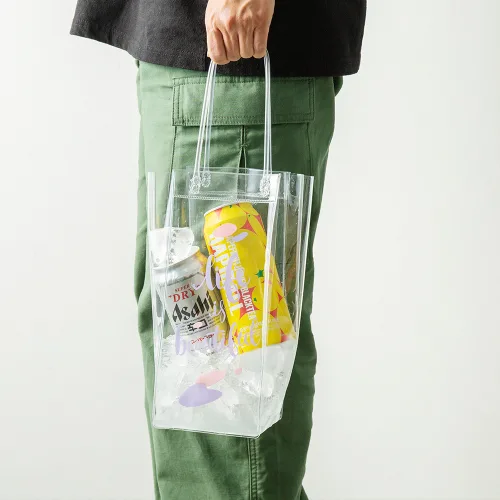 투명 쇼핑백, 단일 색상, 9개