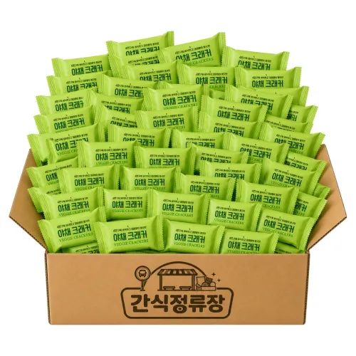 간식정류장 대파맛 야채크래커 대용량 과자 51개(개별포장)