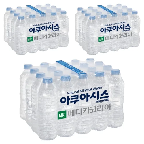 아쿠아시스 생수 무라벨, 500ml, 60개