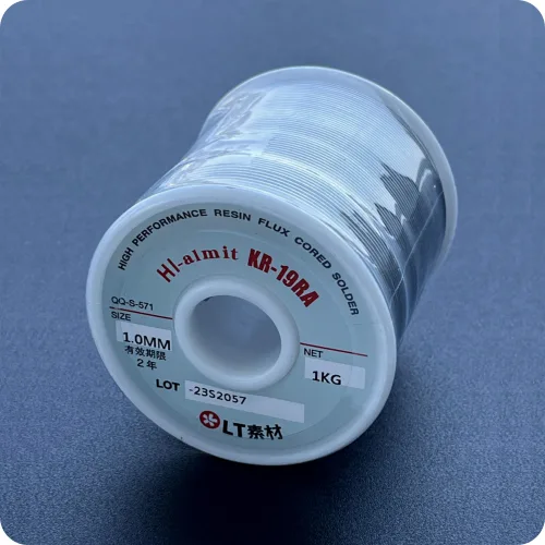 이음케이블 LT소재 알미납 KR-19RA 1.0mm 1롤 (알루미늄, 니켈, SUS와이어, 18650 단자 DIY 땜용) 실납 땜납 인두기용품 알미트 Almit, 1개, KR-19RA