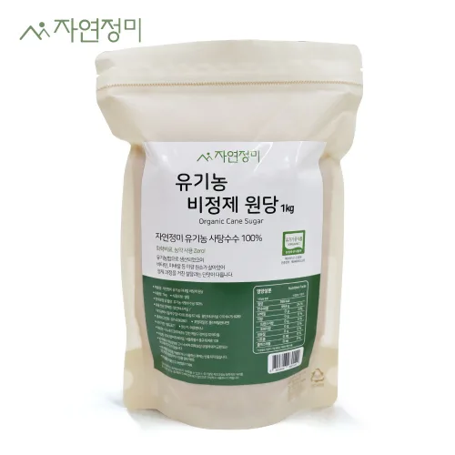 자연정미 유기농 비정제 원당 설탕, 1개, 1kg