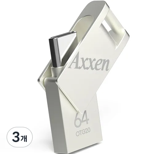 액센 버디 C타입 USB 메모리 OTG20, 64GB, 3개