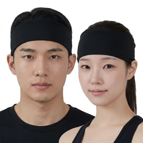 보넥스 기능성 스포츠 헤어밴드 땀흡수 남녀공용 블랙 2개, 1개