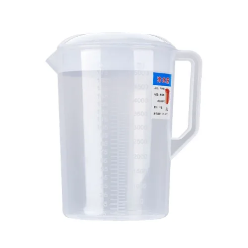 예스마켓 대용량 식당 카페 물병 계량컵, 1개, 5000ml, 반투명