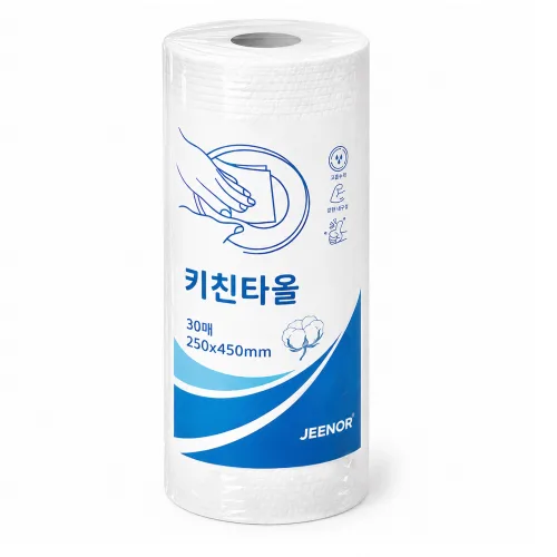 빨아쓰는 행주 키친타월 대형 도톰한 롤형 250 x 450mm, 1개, 30매