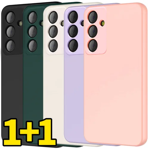NEXTMOBILE 갤럭시S24플러스 카메라 보호 풀커버 사각 컬러 젤리 휴대폰 케이스 2개