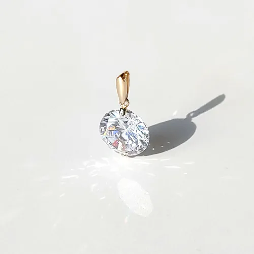 에버링 14K 금 펜던트 액설런트 큐빅 써클 9.0_PQPK4909 Gold Pendant Gift