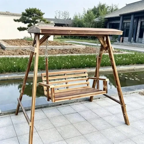 야외 정원 흔들 그네 의자 2인용 흔들의자 테라스 발코니 카페 스윙의자 엘레강스 전원주택, 차콜