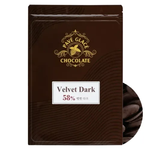 파베글라스 벨벳 다크 58% 커버춰 리얼 초콜릿, 1개, 1kg