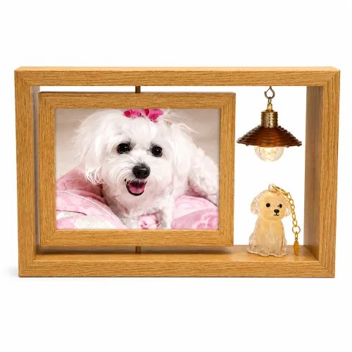 반려동물 메모리얼 액자 무드등 강아지 고양이 추모액자 사진액자 납골당 LED, 1개