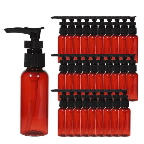 블랙캡 디스펜서 브라운 50ml 30개 플라스틱 공병 소분병 여행 화장품용기, 30개