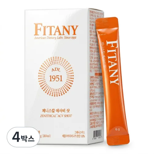 [FITANY] 피타니 제니스칼 애사비 샷 그래니스미스 애플사이다비니거, 84g, 4박스