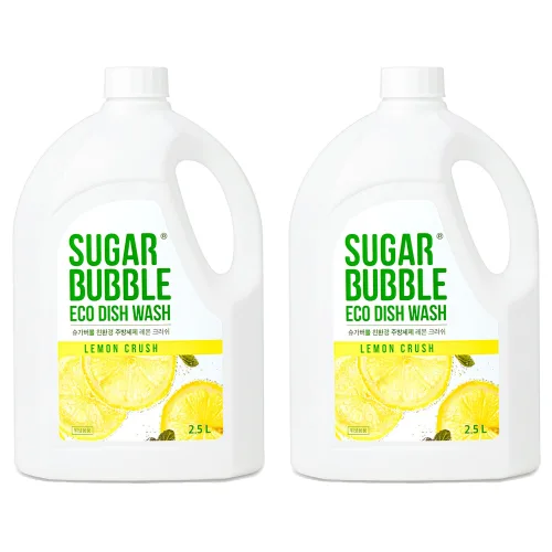 슈가버블 주방세제 레몬 크러쉬, 2.5L, 2개