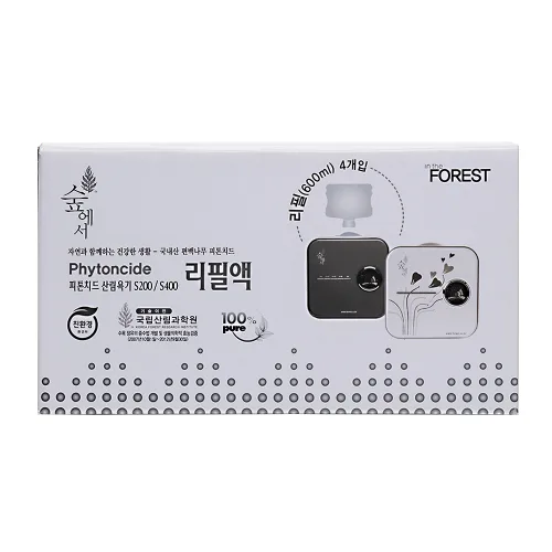 숲에서 제주 피톤치드 산림욕기 S200, S400 리필액 (친환경 인증 획득, 600ml x 4ea), 4개, 600ml