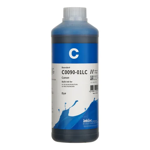 잉크테크 캐논 PIXMA G2910 G3900 G3910 G4900 G4910 G6090 G7090 무한 리필 잉크 C0090 1000ml, C0090 파랑 염료 1000ml, 1개