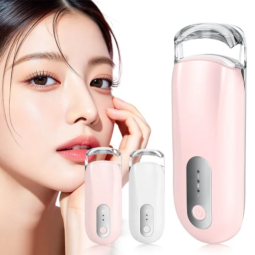 Luxeed 속눈썹 고데기 10초 가열 24H 지속 히팅 컬러 c 타입 충전 2단계 온도조절 미니 휴대용 뷰러, 1개, 핑크