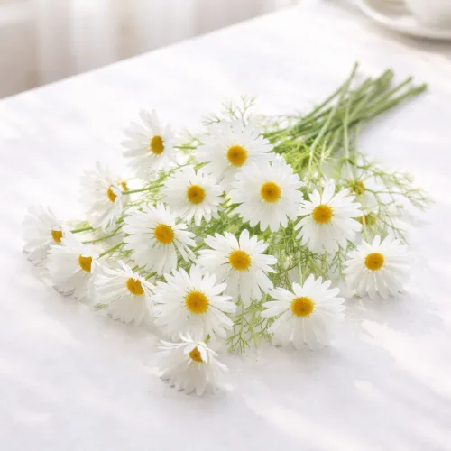 하스몰 데이지조화 조화꽃다발 인테리어조화 플라워장식, 5개, 화이트