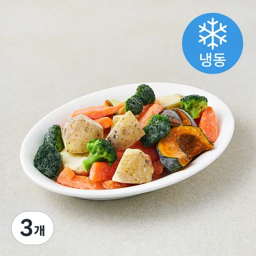 [로켓프레시] 프로즌프레시 제주 자연이 정성껏 키워 찐 야채믹스 (냉동), 3개, 700g