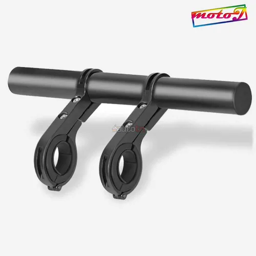 SS 핸들바 22MM 더블 카본 거치대 익스텐더 연장 전동킥보드 확장 마운트 오토바이 자전거, 1개, 블랙