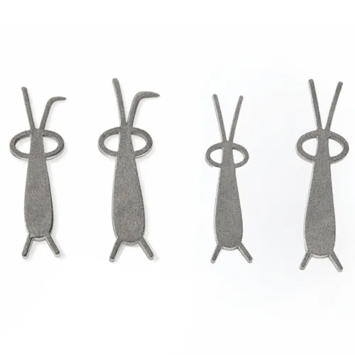 토끼 네일 자석 4종 세트 셀프 네일 아트 패턴 마그넷 네일도구, 1세트, 실버