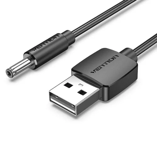 벤션 A타입-DC 3.5mm 다용도 USB 충전케이블, 0.5m, 블랙, 1개