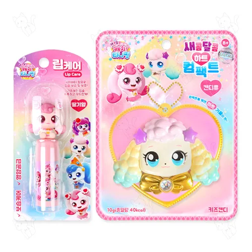 캐치티니핑 화장놀이세트 하트 컴팩트 거울 + 캐치티니핑 립케어 (하츄핑)