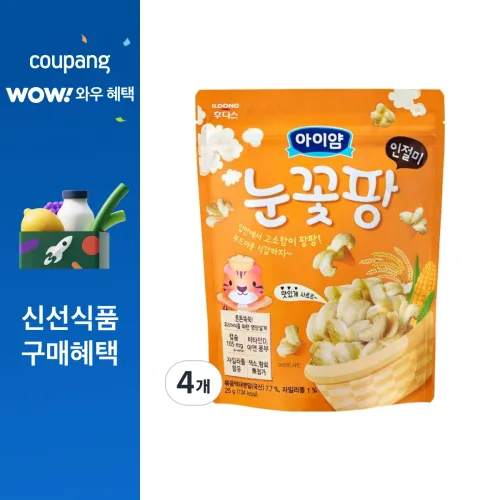 아이얌 유아용 일동후디스 아이얌 눈꽃팡, 4개, 25g, 인절미맛