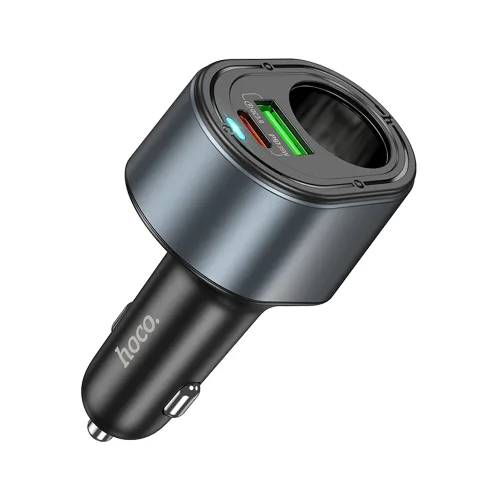 에어그립 호코 차량용 240W 멀티 시거잭 고속 충전기 C타입 3in1 3포트 PD35W, 블랙, 멀티 시거잭