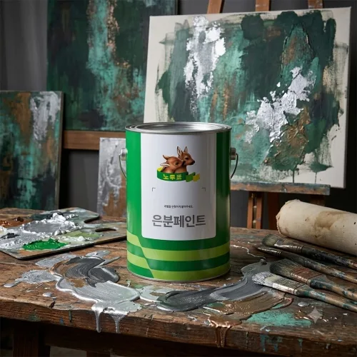 노루 실바코트 은분 페인트 반짝이는 은색 1L 철재용