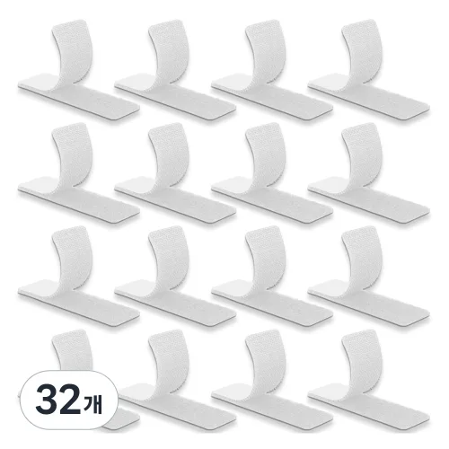 스코라 강력 접착 찍찍이 패드 화이트, 32개