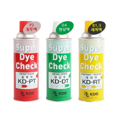 경도 수퍼 다이체크 염색 침투 탐상제 침투액 현상액 세척액 3종 세트