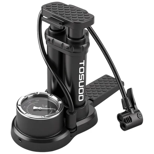 토스오드 200PSI 초고속 자전거 펌프 자동차 농구 발펌프, 1개, 블랙