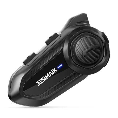 JESIMAIK R18 Lite 오토바이 헬멧 블루투스 헤드셋 헬멧용 이어폰 2인 통화 Bluetooth 5.2 FM 라디오 IP67 방수방진 소음제거 HIFI, 블랙
