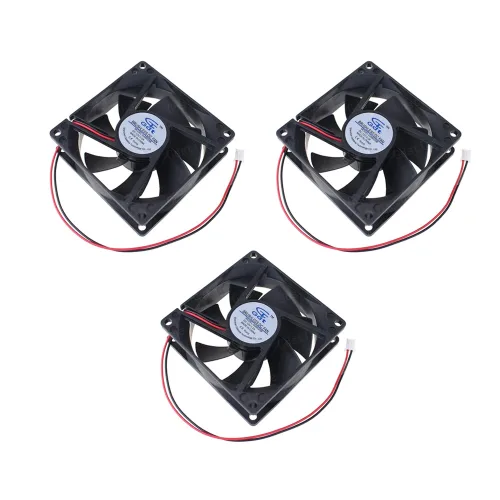 JK 쿨러80mm 컴퓨터 쿨링팬 공냉식냉각 2핀 FAN, 3개