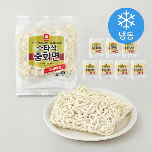 [로켓프레시] 천일식품 프리미엄 수타식 중화면 (냉동), 1.15kg, 8개