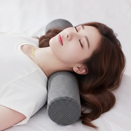 띵덕 원형 경추베개 C자형 커브 탄탄한 배게, 1개, 그레이