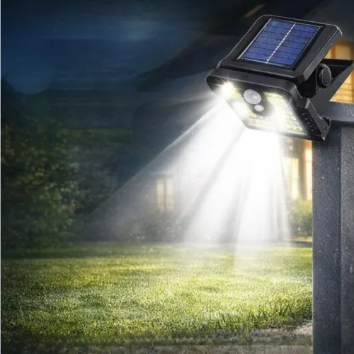 태양광 LED 센서등 클립형 야외 벽등 무선 충전 모션감지 자동 조명 3모드 방수 보안등, 1개