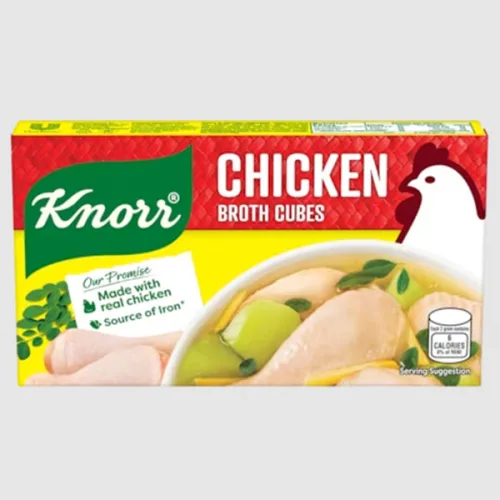 KNORR CHICKEN BROTH CUBES 크노르 라면 국물베이스 닭육수 큐브, 1개, 60g