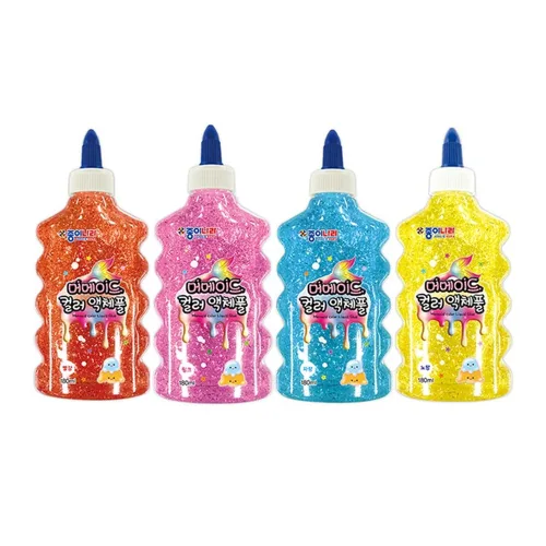 종이나라 머메이드컬러 액체 풀 180ml 반짝반짝, 파랑, 1개, 180ml