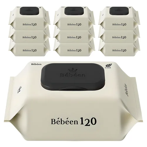 베베앙 120 유아물티슈 캡형, 50g, 120매, 10개