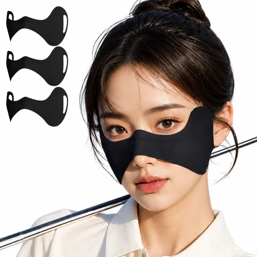 3개입 아우라핏 나비마스크 골프 자외선차단 눈가 광대 기미패치 스포츠마스크, 1세트, 블랙