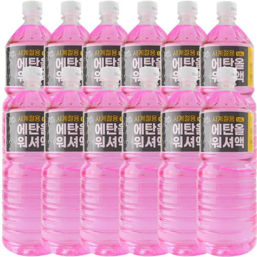 타이거 사계절 에탄올 워셔액 1.8L, 1.8L, 12개