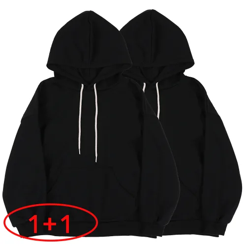 [국내 생산] 마고주니어 무지 세미 오버핏 후드 티셔츠 [ 1+1 & 단품 ][키 120,130,140,150,160]