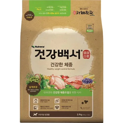 뉴트리나건강백서 전연령 강아지 기능성 사료, 다이어트(체중유지), 3.9kg, 1개