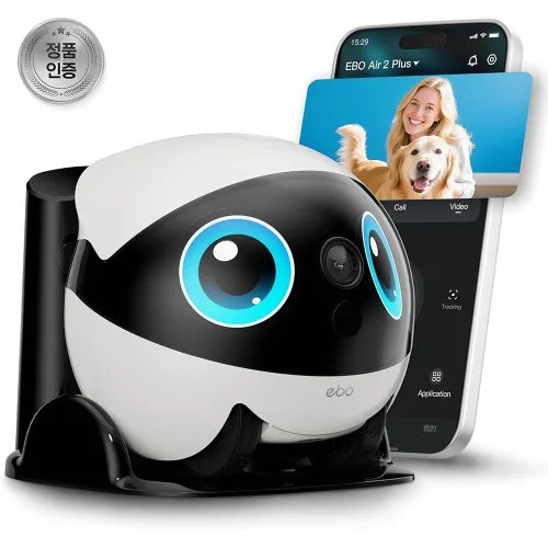 에나봇 EBO AIR 2 PLUS AI 로봇 귀여운 집지킴이 홈캠 ChatGPT로 대화 펫 모니터링 원격 CCTV 반려견 펫캠, White