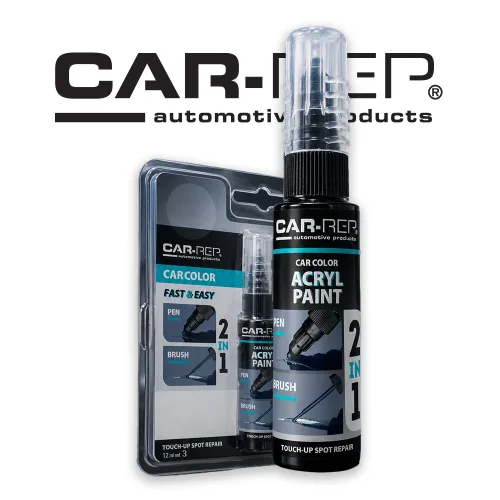 카랩 핀란드산 터치업 펜 자동차 흠집 스크래치 보수 붓펜 도색 페인트 2in1 12ml, 블랙 (128050), 1개