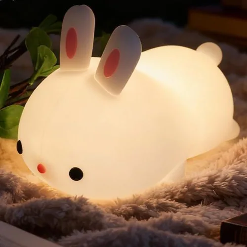 작은 토끼 LED무드등,수면등, 단일색상